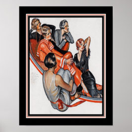 Art Deco "Die kleine dunkle Blondine sagte.." ca. Poster