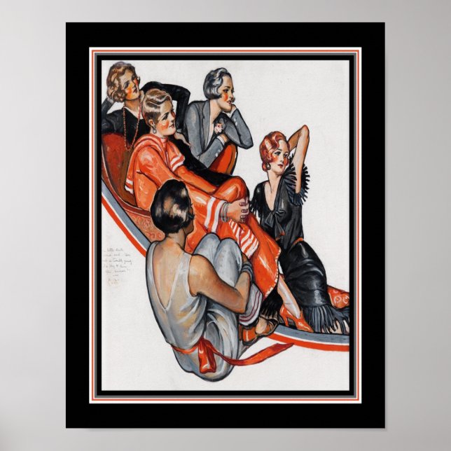 Art Deco "Die kleine dunkle Blondine sagte.." ca.  Poster (Vorne)