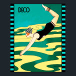 Art Deco Diver (Cover des Social Magazine) Poster<br><div class="desc">Wenn Sie sich für den Download entscheiden, macht Ihr Walgreen Store Platinenplakate aus Ihrem Download in verschiedene Größen und in verschiedenen Texturen zu einem sehr guten Preis. Manchmal mit einem Rabatt. Ein Tipp von meinem US-Freund. Für Großbritannien siehe "Digital Printing" online. Dieses Bild ist ein Vintage-Bild aus einem Vintagen Social...</div>