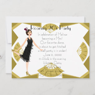 Art Deco Doll Einladung