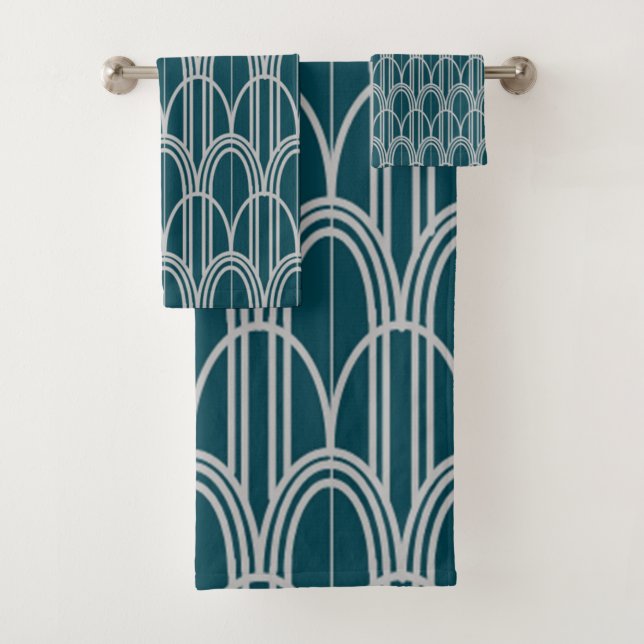 Art Deco Domes Badhandtuch Set (Insitu)