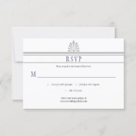 Art Deco Dove Grau und Lila UAWG | RSVP Karte
