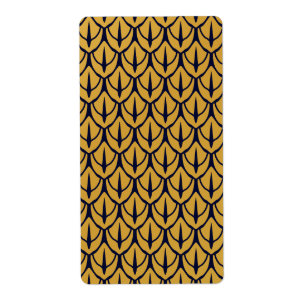 Art Deco-Drachenschuppen - Blaue und goldene Schup