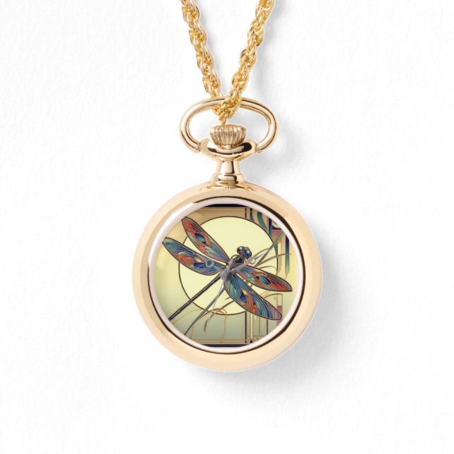 Art Deco Dragonfly eWatch Armbanduhr (Vorderseite)