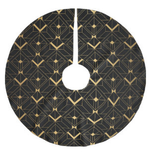 Art Deco Dreieck: Luxus-Muster. Polyester Weihnachtsbaumdecke