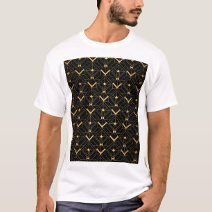 Art Deco Dreieck: Luxus-Muster. T-Shirt