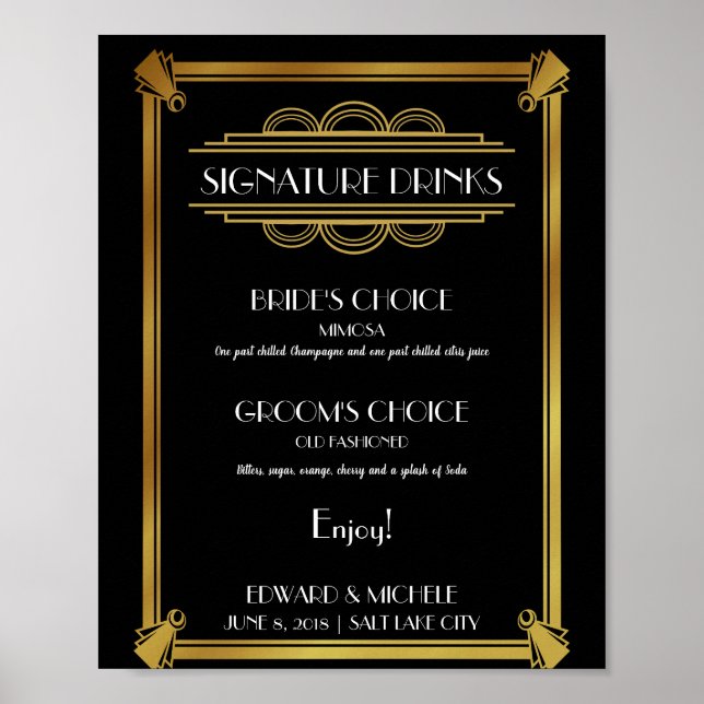 Art Deco Drink Poster (Vorne)
