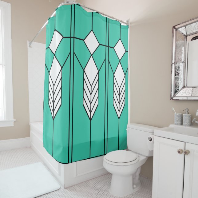 Art Deco Duschvorhang (Beispiel)