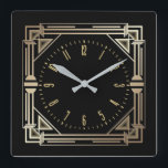 Art Deco elegant Quadratische Wanduhr<br><div class="desc">Großartiges Uhrendesign. Du wirst es wie andere Liebe bekommen. Sie können dieses Design auch für andere Produkte verwenden,  die Sie mögen,  oder Ihren Text anpassen und hinzufügen. Folgen Sie mir für mehr. Vielen Dank. Ich wünsche Ihnen einen schönen Tag.</div>