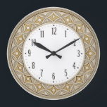 Art Deco Elegant Round Große Wanduhr<br><div class="desc">Great clock design. You will love it like others. Be free to use this design for other product you like or to customize and add your text. Follow me for more. Thank you. Have a nice day.</div>