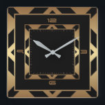 Art Deco, elegant, schwarz und gold Quadratische Wanduhr<br><div class="desc">Großartiges Uhrendesign. Du wirst es wie andere Liebe bekommen. Sie können dieses Design auch für andere Produkte verwenden,  die Sie mögen,  oder Ihren Text anpassen und hinzufügen. Folgen Sie mir für mehr. Vielen Dank. Ich wünsche Ihnen einen schönen Tag.</div>