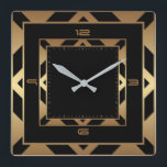 Art Deco, elegant, schwarz und gold Quadratische Wanduhr<br><div class="desc">Großartiges Uhrendesign. Du wirst es wie andere Liebe bekommen. Sie können dieses Design auch für andere Produkte verwenden,  die Sie mögen,  oder Ihren Text anpassen und hinzufügen. Folgen Sie mir für mehr. Vielen Dank. Ich wünsche Ihnen einen schönen Tag.</div>