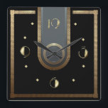 Art Deco, elegant, schwarz und gold Quadratische Wanduhr<br><div class="desc">Großartiges Uhrendesign. Du wirst es wie andere Liebe bekommen. Sie können dieses Design auch für andere Produkte verwenden,  die Sie mögen,  oder Ihren Text anpassen und hinzufügen. Folgen Sie mir für mehr. Vielen Dank. Ich wünsche Ihnen einen schönen Tag.</div>