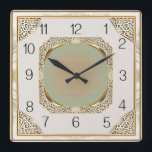 Art Deco Elegant Wall Quadratische Wanduhr<br><div class="desc">Great clock design. You will love it like others. Be free to use this design for other product you like or to customize and add your text. Follow me for more. Thank you. Have a nice day.</div>