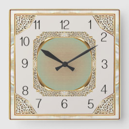 Art Deco Elegant Wall Quadratische Wanduhr