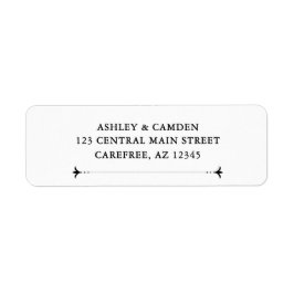 Art Deco Elegant Wedding Return Address Label