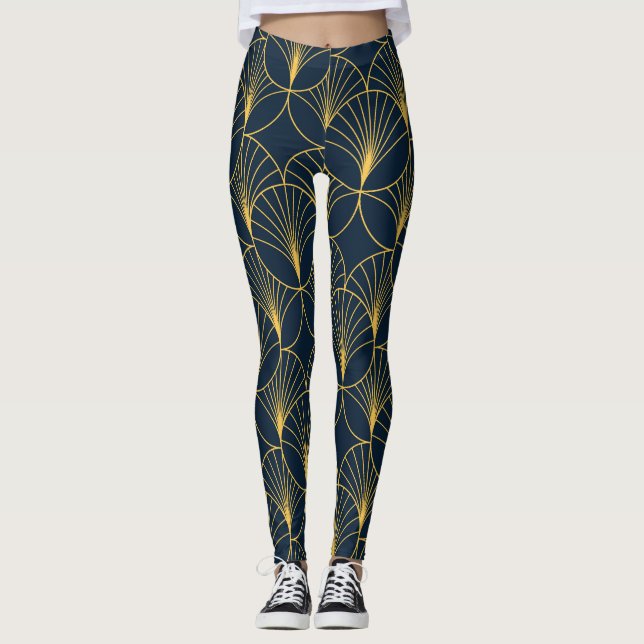 Art Deco Elegante: Fanmotive Leggings (Vorderseite)