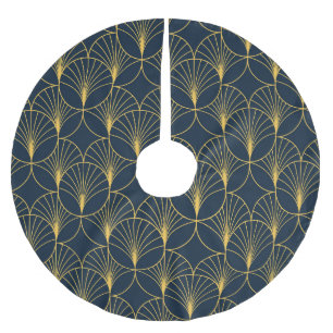 Art Deco Elegante: Fanmotive Polyester Weihnachtsbaumdecke