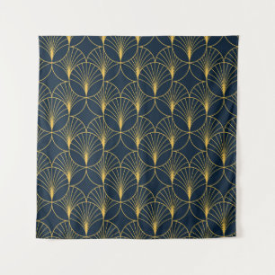 Art Deco Elegante: Fanmotive Wandteppich