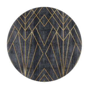 Art Deco Elegante: Geometrischer Glamour Schneidebrett
