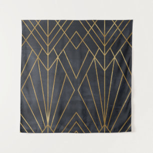 Art Deco Elegante: Geometrischer Glamour Wandteppich