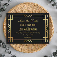 Art Deco Elegante New Orleans Club Save the Date