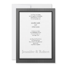 Art Deco Elegante Stripe Hochzeit Einladung