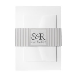 Art Deco Elegante Stripe Wedding Bly Band