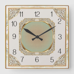 Art Deco Elegante Wand Quadratische Wanduhr
