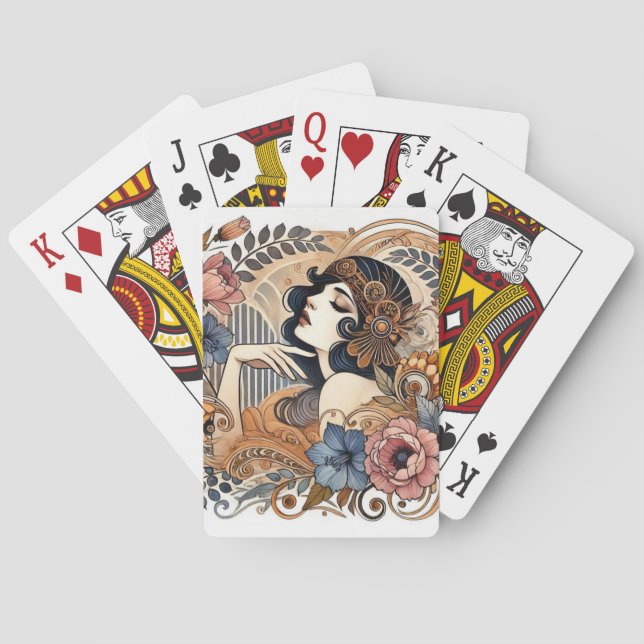 Art Deco Eleganz  Spielkarten (Rückseite)