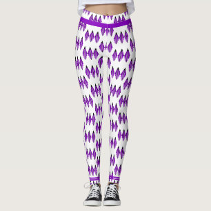 Art Deco-Element in lila Leggings