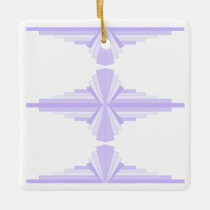 Art-Deco-Element in lila & lila Keramikornament