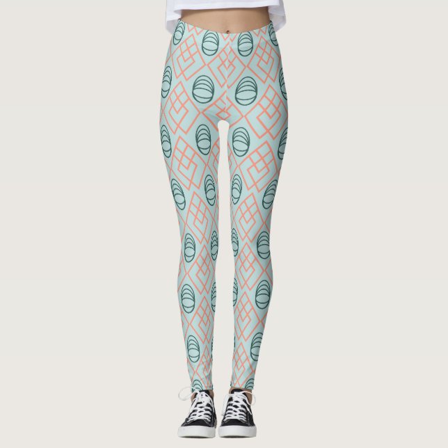 Art-Deco-Elemente Leggings (Vorderseite)
