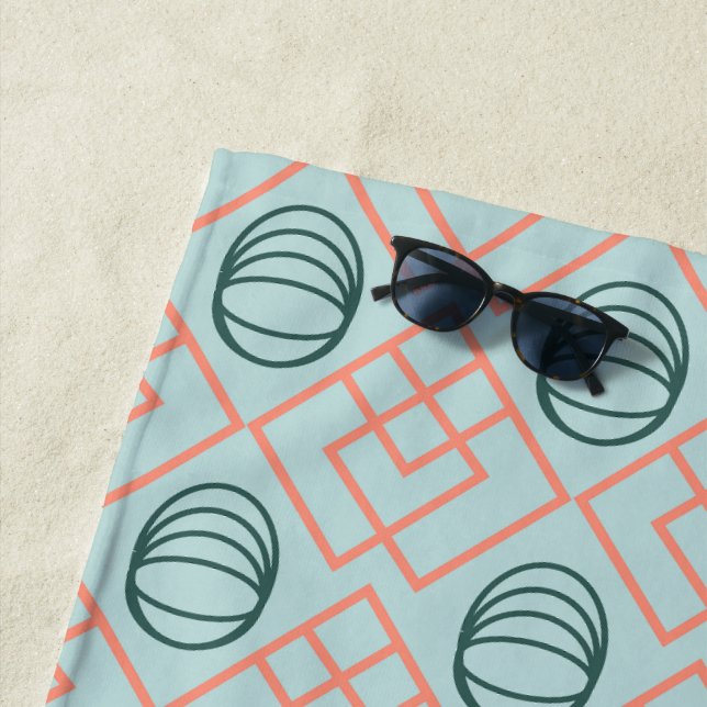 Art-Deco-Elemente Strandtuch (Beispiel)