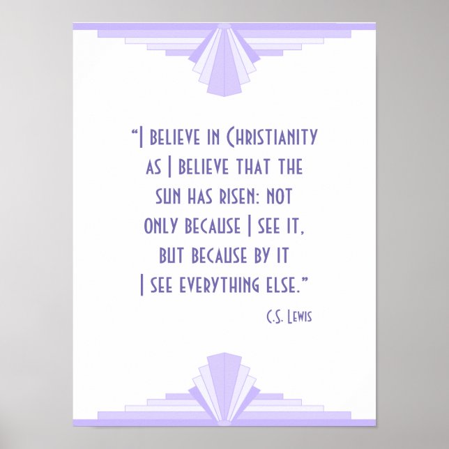 Art déco en lilas avec citation chrétienne (Devant)