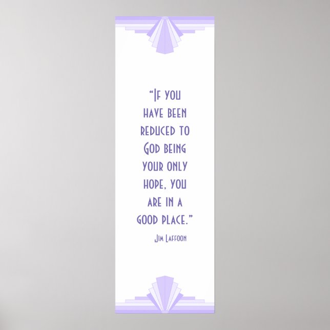 Art déco en lilas avec citation chrétienne Poster (Devant)
