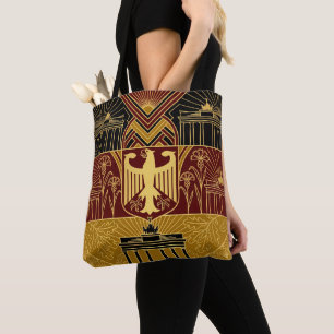 Art Deco-Erbeflagge   Deutschland Benutzerdefinier Tasche