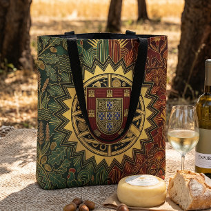 Art Deco-Erbeflagge Portugal Benutzerdefinierter Tasche