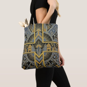 Art Deco-Erbeflagge Schweden Benutzerdefinierter Tasche