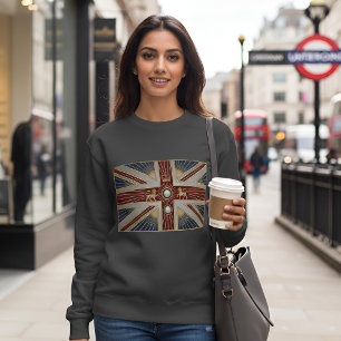 Art Deco-Erbeflagge Vereinigtes Königreich Vin Sweatshirt
