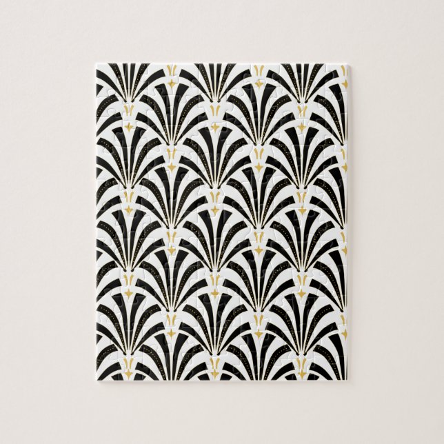 Art Deco Fächer Benutzerdefiniertes Muster (Vertikal)