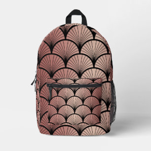 Art Deco Fächer-Muster Bedruckter Rucksack