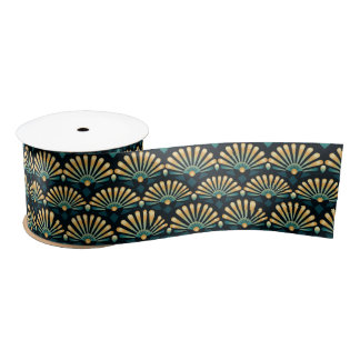 Art Deco Fächer Muster Dekorativ Satinband