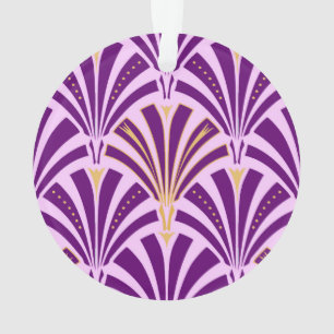 Art Deco Fächer Muster - lila und Orchidee Ornament