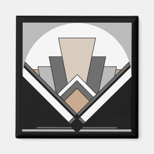 Art Deco Fan Ausdruck Magnet