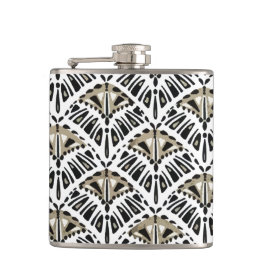 Art Deco Fan Design Flask Flachmann