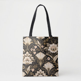 Art Deco Fan Style Floral Pattern Tasche