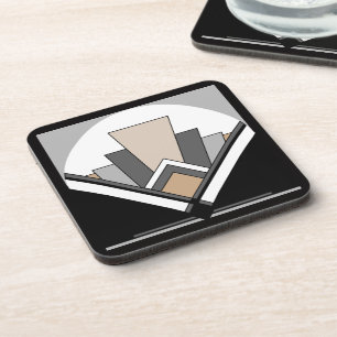 Art Deco Fanausdruck Getränkeuntersetzer