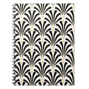 Art Deco Fans Custom Muster Notizblock