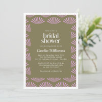 Art Deco Fans in Olive und Lilac Brautparty